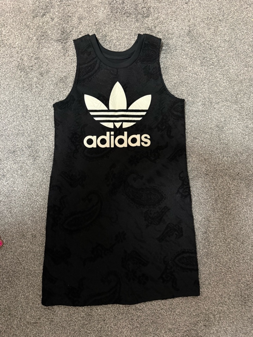 adidas Black Tank Dress with White Trefoil Logo